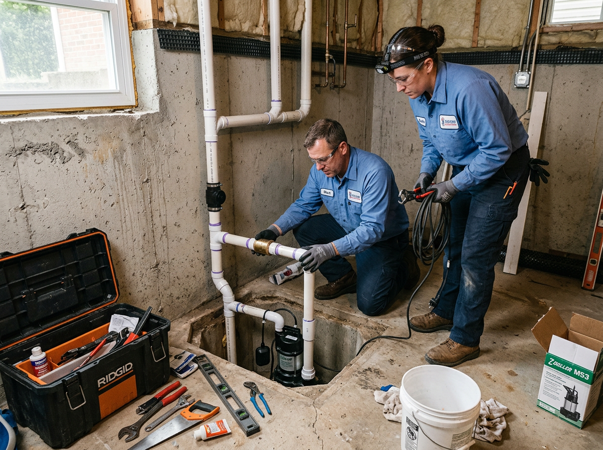 sump pump installation and repair work by Columbia Sump Pump in Columbia, Missouri